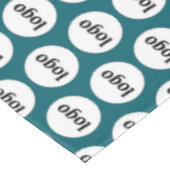 Logo Pattern Business Branding Blauwgroen Groen Tafelkleed (Gekanteld)