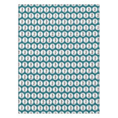 Logo Pattern Business Branding Blauwgroen Groen Tafelkleed (Voorkant)