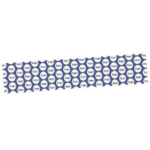 Logo Pattern Business Branding Marine Blauw Korte Tafelloper