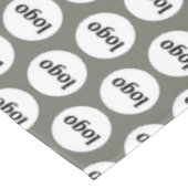 Logo Pattern Business Branding Sage Green Tafelkleed (Gekanteld)