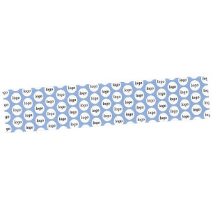 Logo Pattern Business Promotionele Branding Blauw Korte Tafelloper