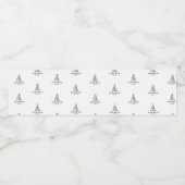 Logo Pattern Church Water Label Waterfles Etiket (Enkel label)