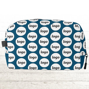 Logo Pattern Promotional Business Blauwgroen Groen Toilettasje