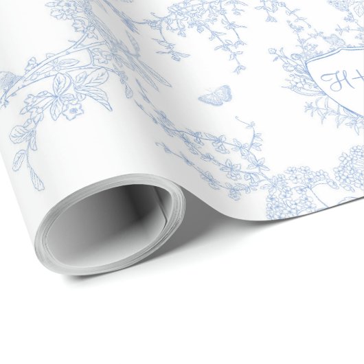 Logo personaliseren Aangepaste Monogram Chinoiseri Cadeaupapier (Rol Hoek)