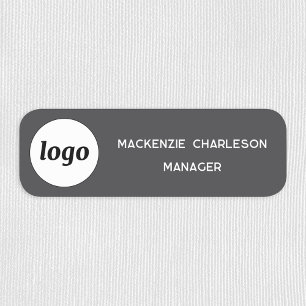 Logo Personeel Medewerkers Leisteengrijs Magnetisc Naamplaatje
