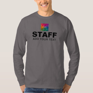Logo Personeel team Lange hoes Mannen grijs T-shirt