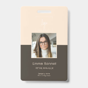 Logo Personeelsfoto ID Bedrijfsnaam  Badge