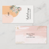 Logo personnalisé Abstrait Carte de visite Boho mi (Devant / Derrière)