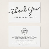 Logo personnalisé blanc ou toute couleur merci ins (Devant & derrière)