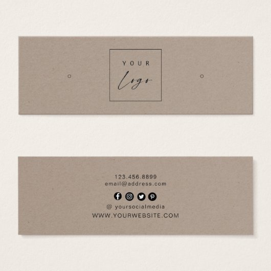 Logo Personnalisé ・ Boucles d'oreilles Boucles d'o (Devant & derrière)