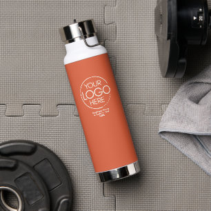 Logo personnalisé Bouteille d'eau isolée avec couv