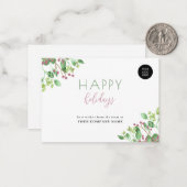 Logo personnalisé budget carte de vacances d'entre (Devant/Arrière en situation)