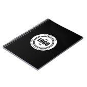 Logo personnalisé carnet noir (Côté gauche)