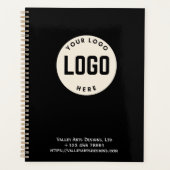 Logo personnalisé Carnet promotionnel, noir (Devant)