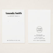 Logo personnalisé carte d'affichage blanc moderne (Devant & derrière)