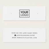 Logo personnalisé carte d'affichage de l'oreille d (Devant & derrière)