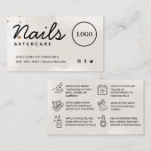 Logo Personnalisé - Carte d'après-garde des ongles (Devant / Derrière)