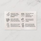 Logo Personnalisé - Carte d'après-garde des ongles (Dos)