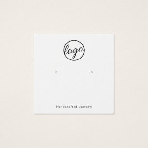 Logo personnalisé Carte de Carré d'oreille noir bl