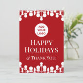 Logo personnalisé Carte de Noël d'entreprise (Debout devant)