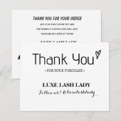 Logo personnalisé Carte de remerciements commercia (Devant / Derrière)