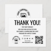 Logo personnalisé Carte de remerciements d'entrepr (Devant / Derrière)