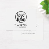 Logo personnalisé Carte de remerciements d'entrepr (Bureau)