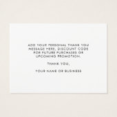 Logo personnalisé Carte de remerciements d'entrepr (Dos)