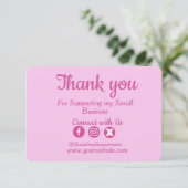 Logo personnalisé Carte de remerciements d'entrepr (Debout devant)