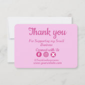 Logo personnalisé Carte de remerciements d'entrepr (Devant)