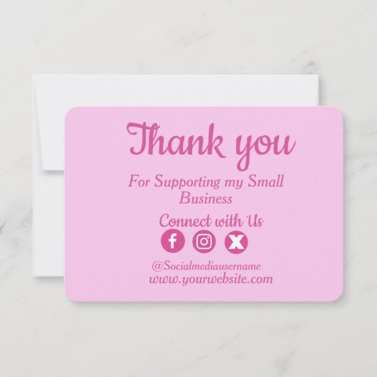 Logo personnalisé Carte de remerciements d'entrepr (Devant)