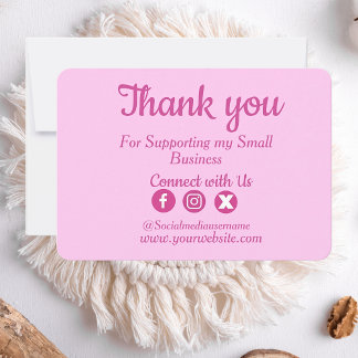 Logo personnalisé Carte de remerciements d'entrepr