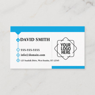 Logo personnalisé carte de visite minimaliste mode