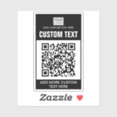 Logo personnalisé, code QR et Sticker de texte (Feuille)