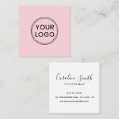 Logo personnalisé, couleur, cartes de visite carré (Devant / Derrière)