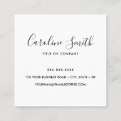 Logo personnalisé, couleur, cartes de visite carré (Dos)