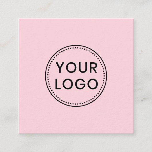 Logo personnalisé, couleur, cartes de visite carré (Devant)