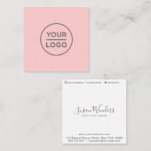 Logo personnalisé, couleur, cartes de visite carré (Devant / Derrière)