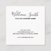 Logo personnalisé, couleur, cartes de visite carré (Dos)