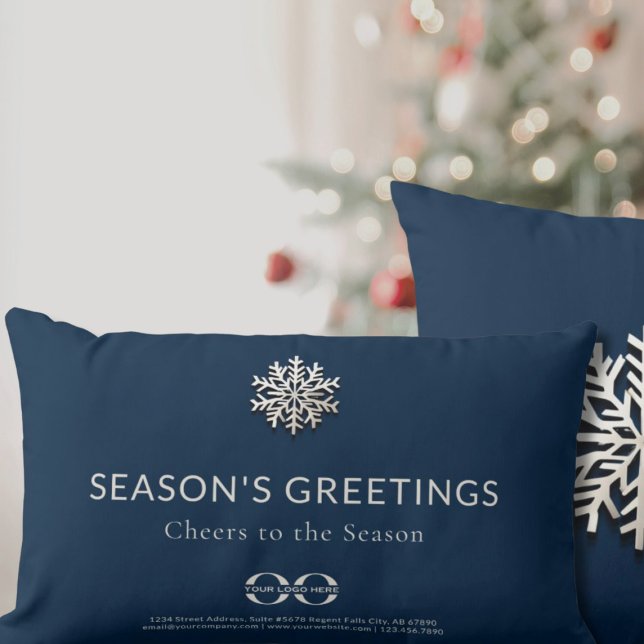 Logo personnalisé Coussin Lumbar de snowflake (Créateur téléchargé)