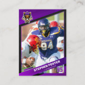 Logo personnalisé de la carte de commerce de footb (Devant)