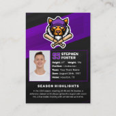 Logo personnalisé de la carte de commerce de footb (Dos)