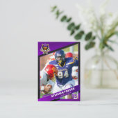 Logo personnalisé de la carte de commerce de footb (Debout devant)