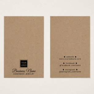 Logo Personnalisé Écran Rustique Kraft Bijoux d'or