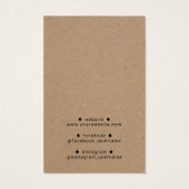 Logo Personnalisé Écran Rustique Kraft Bijoux d'or (Dos)