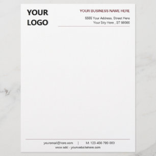 Logo personnalisé et Modèle en-tête de lettre prof