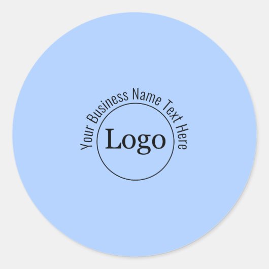 Logo personnalisé et nom du texte Sticker rond cla (Devant)