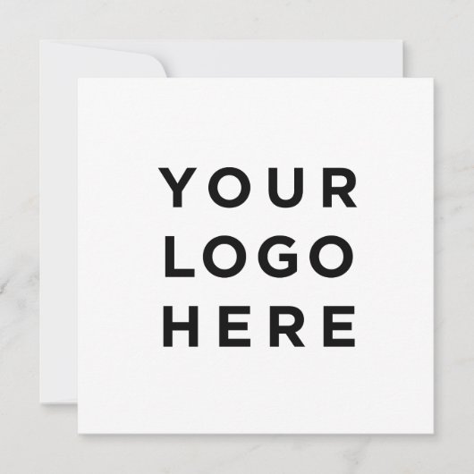 Logo personnalisé et texte carte d'invitation carr (Devant)