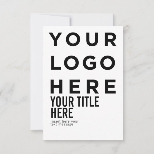 Logo personnalisé et texte carte d'invitation poin (Devant)