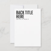 Logo personnalisé et texte carte d'invitation poin (Dos)